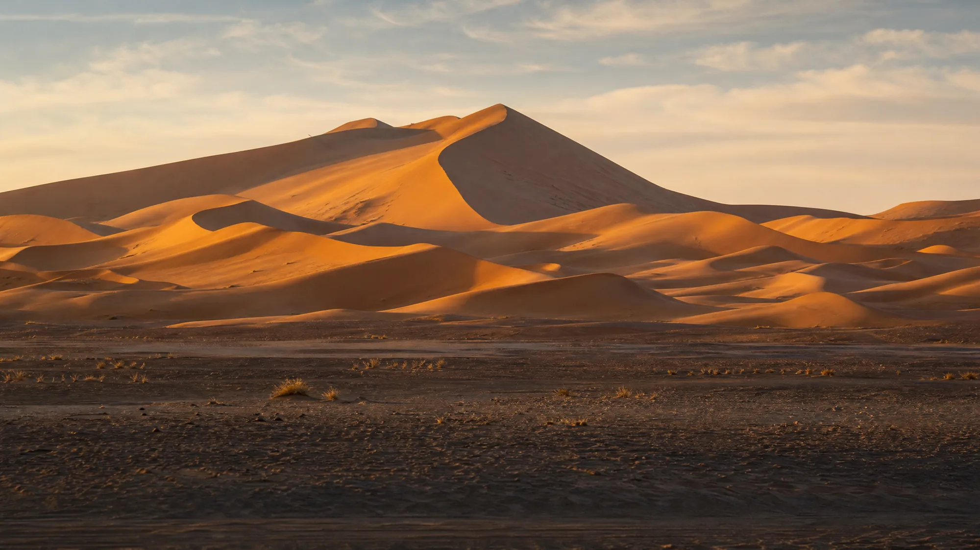 Morocco's largest sand sea covers 40 by 15 kilometers. Reaching these 300-meter dunes requires a 4x4 drive or a multi-day camel trek.